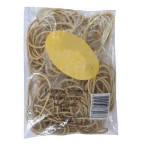 Elásticos De Borracha Amarelo - 120 Unid - 100g